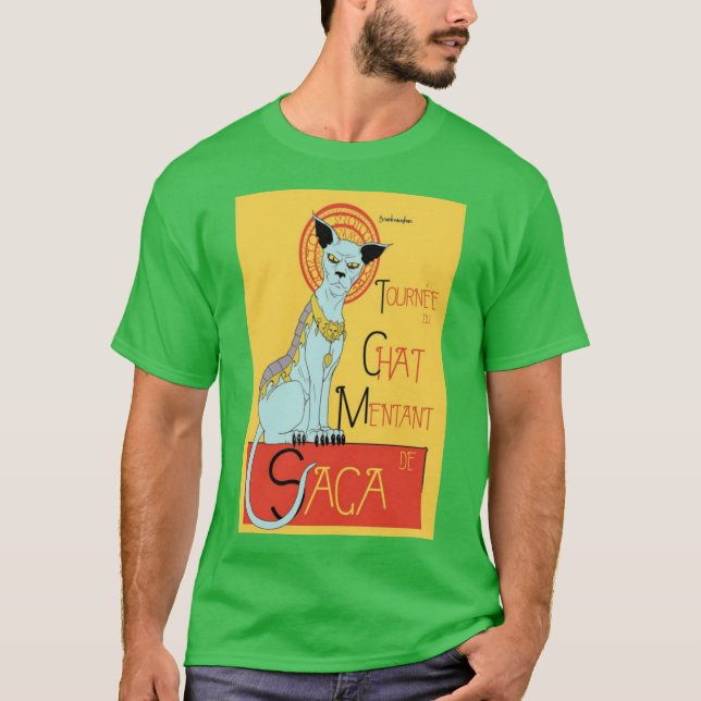 Saga Lying Cat funny T-Shirt (Front)