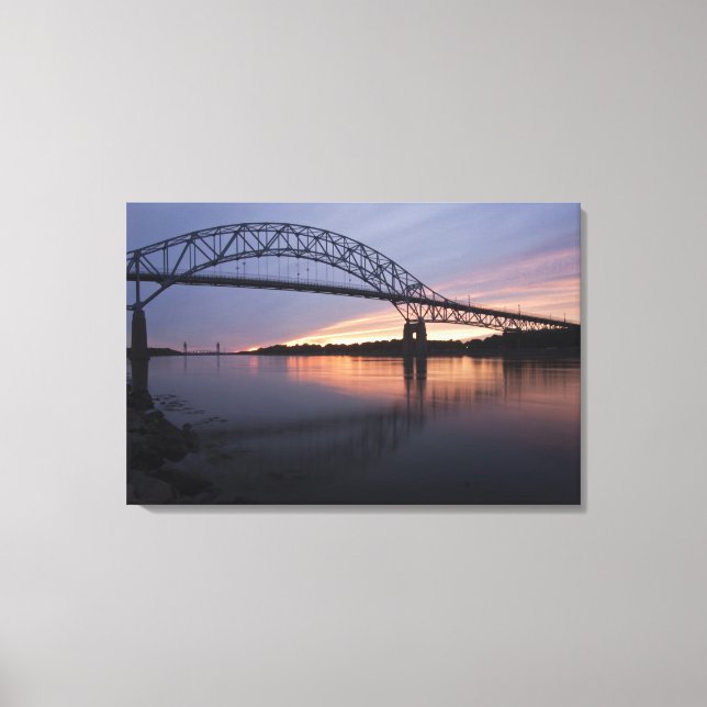 Sagamor Bridge over Cape Cod canal, Canvas Print (Front)