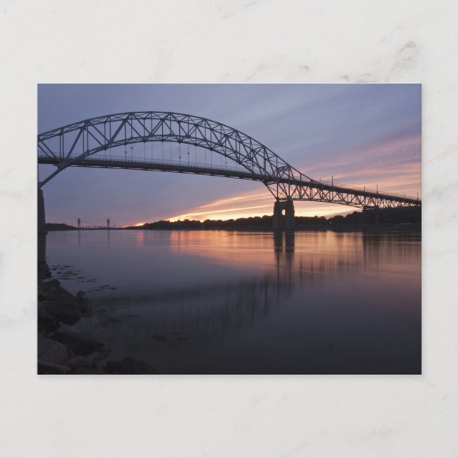 Sagamor Bridge over Cape Cod canal, Postcard (Front)
