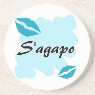 S'agapo - Greek - I love you Coaster