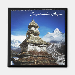 Sagarmatha - Nepal, views on Everest, Ama Dablam Magnet