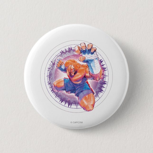 Sagat 2 Inch Round Button (Front)