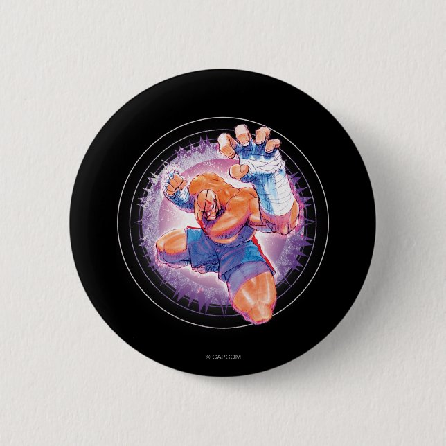 Sagat 2 Inch Round Button (Front)