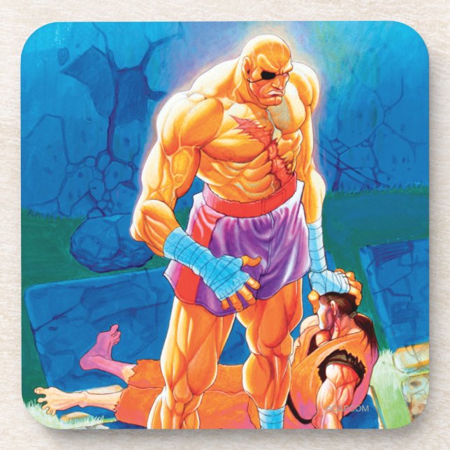 Sagat Beat Dan Coaster (Front)