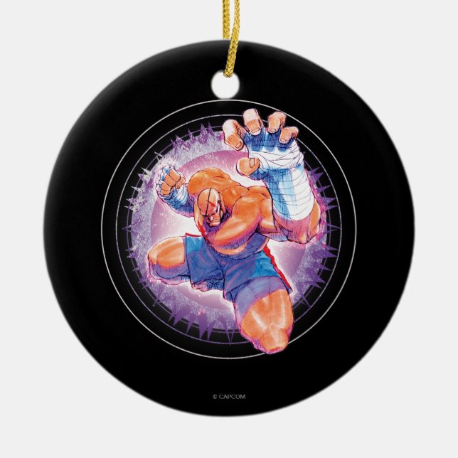 Sagat Ceramic Ornament (Front)