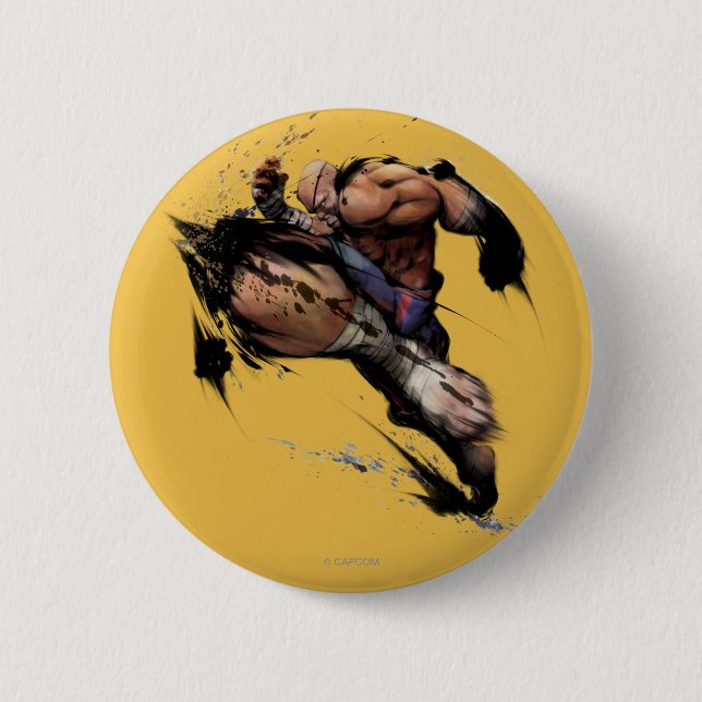 Sagat Knee 2 Inch Round Button (Front)