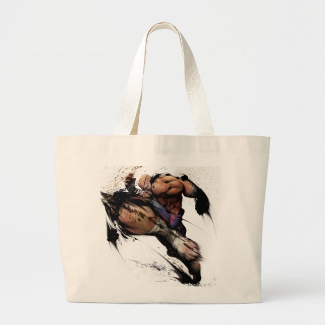 Sagat Knee Large Tote Bag (Front)