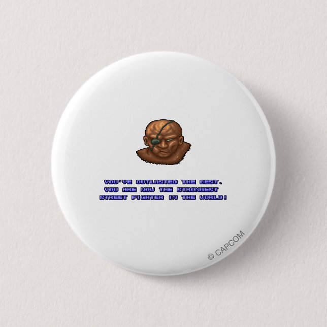 Sagat KO'ed 2 Inch Round Button (Front)