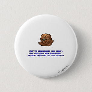 Sagat KO'ed 2 Inch Round Button