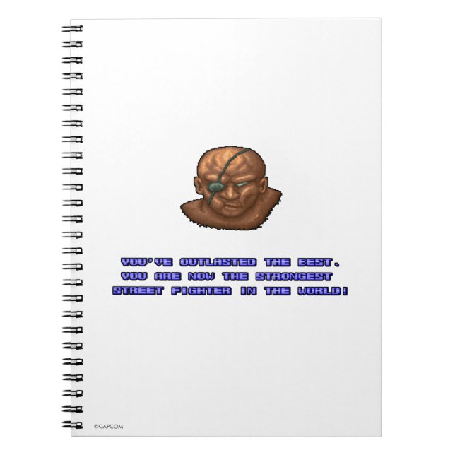 Sagat KO'ed 2 Notebook (Front)