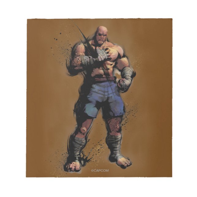 Sagat Standing Notepad (Front)