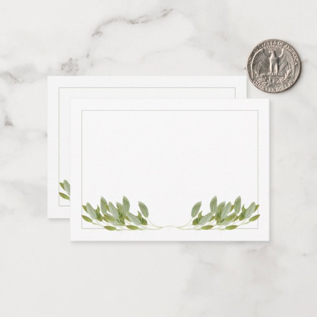 SAGE 3.5x2.5 Flat Note Card / Horizontal (Front/Back In Situ)