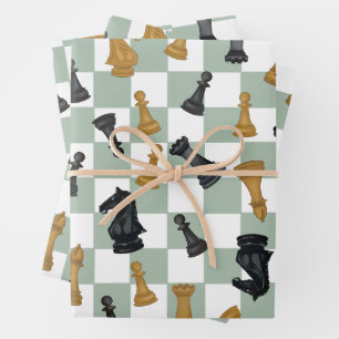 Sage and Camel Chess Master Checkmate Chessboard Wrapping Paper Sheet