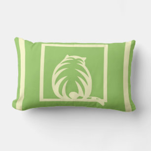 sage and cream CATS  modern  pillow