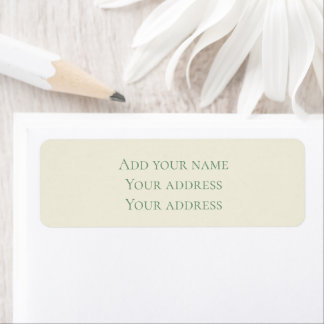 Sage and Cream Custom Christmas Return Address