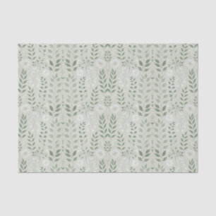 Sage and Dandelions Green Tissue Paper