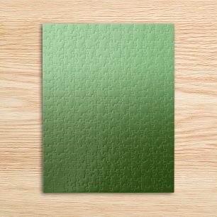 Sage and Forest Green Monotone Ombre Jigsaw Puzzle