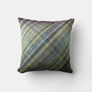 Sage and Lavender Stripes Throw Pillow