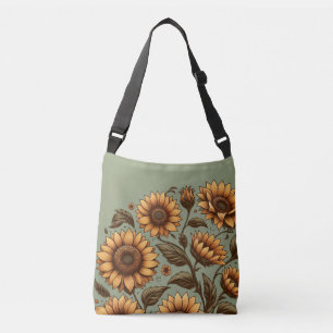 Sage and Sunflowers Crossbody Bag