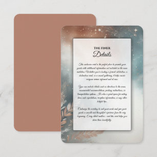 Sage and Terracotta Stardust Skies Wedding Enclosure Card