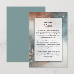 Sage and Terracotta Stardust Skies Wedding Enclosure Card