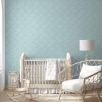 Sage and White Botanical pattern
