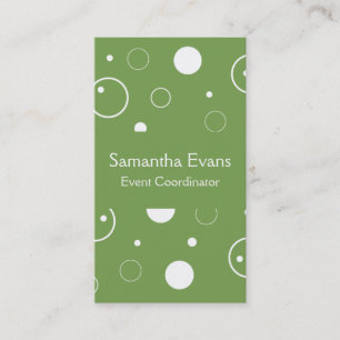 Sage and White Bubbles Business Card