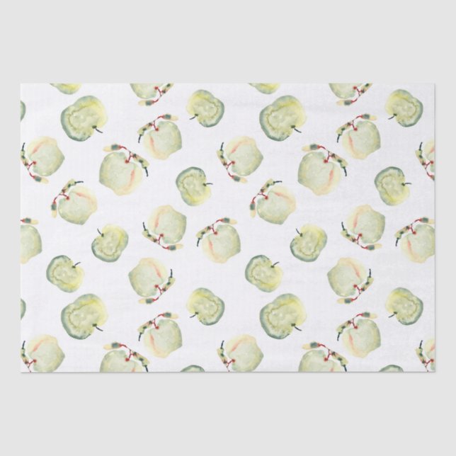 Sage Apple Picking | Fruits and florals Tissue Pap Paper (Front)