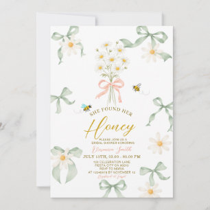 Sage Bee She Found Her Honey Bridal Shower Invitation