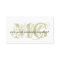 Sage Black Monogram Customizable Business Card