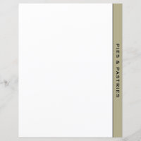 Sage Black & White Recipe Divider | Pie & Pastry