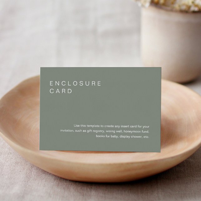 SAGE Bohemian Encape Card Invitation Insertion (Créateur téléchargé)