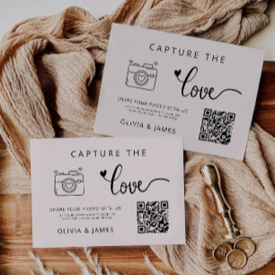 Sage Boho Capture la carte de code QR du Mariage L
