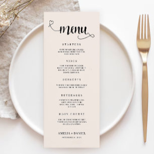 Sage Boho Wedding Menu Cards Template