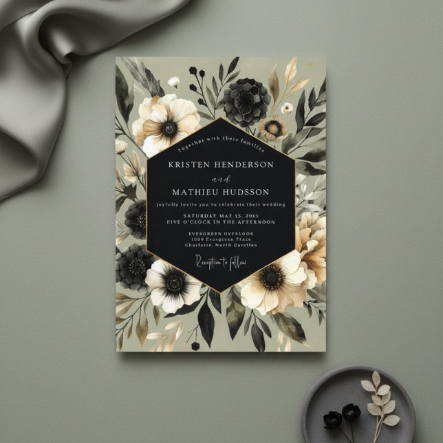Sage Botanical Elegance Wedding Invitation (Creator Uploaded)
