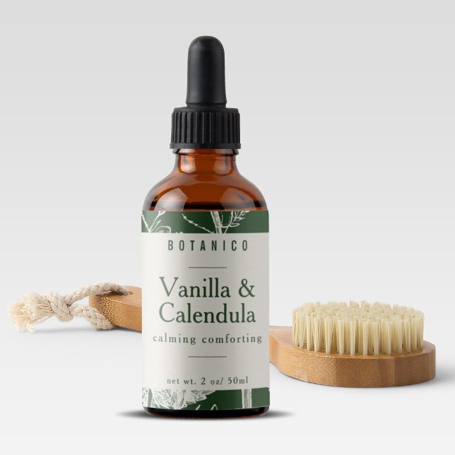 Sage botanique Ingrédients verts Produit naturel (Botanical Sage Green Ingredients Natural Product Label)