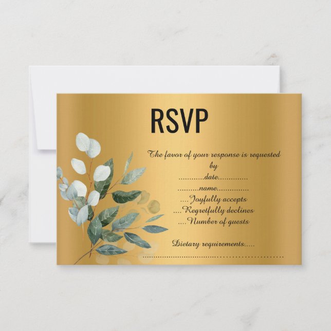 SAGE BRANCH GOLD RESPONSE CARD (Front)
