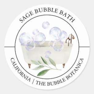 Sage Bubble Bath label