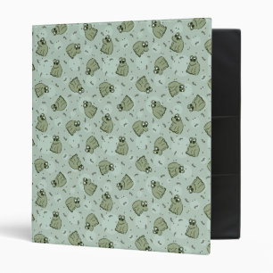 Sage Bubble Frogs - green cute kids pattern. Binder