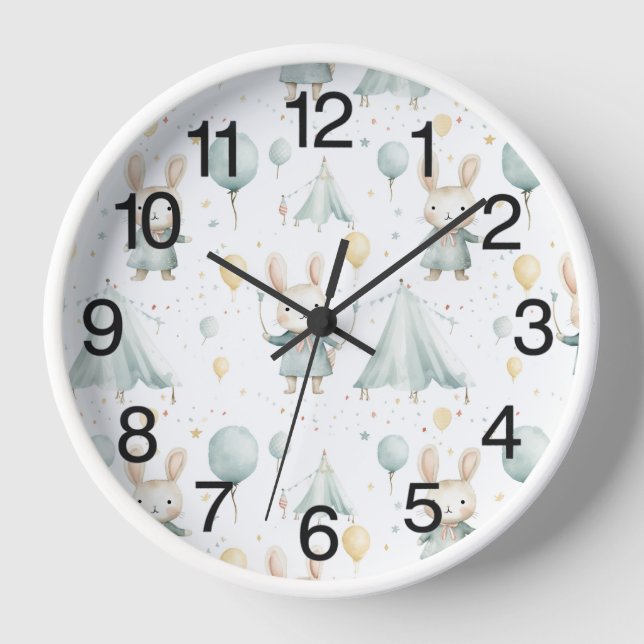 Sage Bunny Dreams Clock (Front)