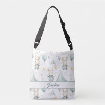 Sage Bunny Dreams Personalized Diaper