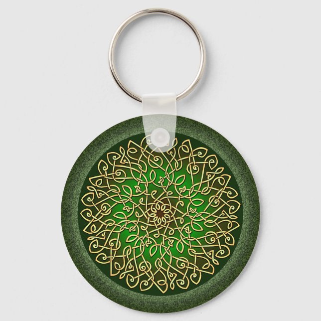 Sage Celtic Burst Keychain (Front)