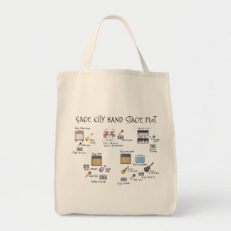 Sage City Band Stage Plot tote bag