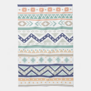 Sage & Coral Native American Pattern Kitchen Towel