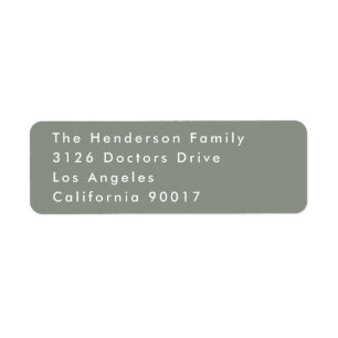 Sage Custom Names Modern Wedding Return Address