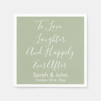 Sage Custom Personalized Script Wedding Reception 