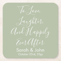 Sage Custom Personalized Script Wedding Reception 