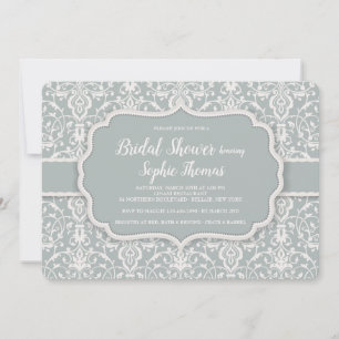 Sage Damask Invitation