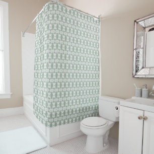 Sage Damask Shower Curtain