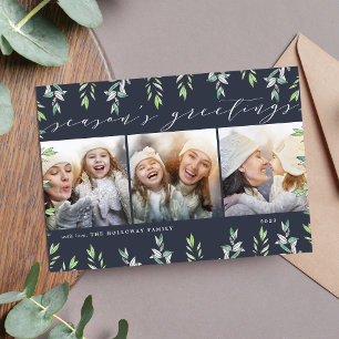 Sage d'hiver Carte de collage photo de vacances